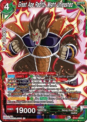 Great Ape Raditz, Might Unleashed