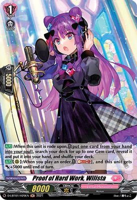 Proof of Hard Work, Wilista (Holo)