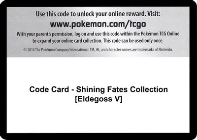 Code Card - Shining Fates Collection [Eldegoss V]