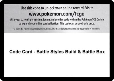 Code Card - Battle Styles Build & Battle Box