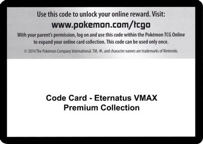 Code Card - Eternatus VMAX Premium Collection