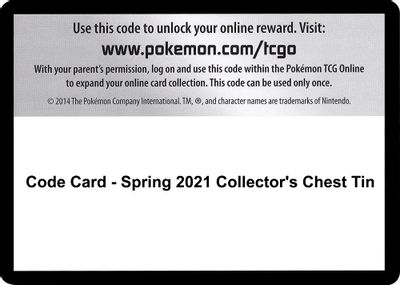 Code Card - Spring 2021 Collector's Chest Tin