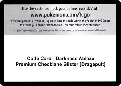 Code Card - Darkness Ablaze Premium Checklane Blister [Grimmsnarl]