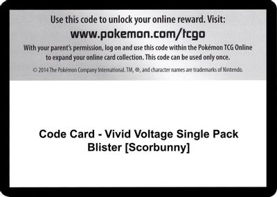 Code Card - Vivid Voltage Single Pack Blister [Scorbunny]