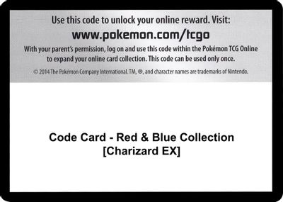 Code Card - Red & Blue Collection [Charizard EX]