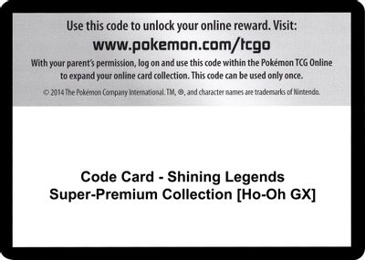 Code Card - Shining Legends Super-Premium Collection [Ho-Oh GX]