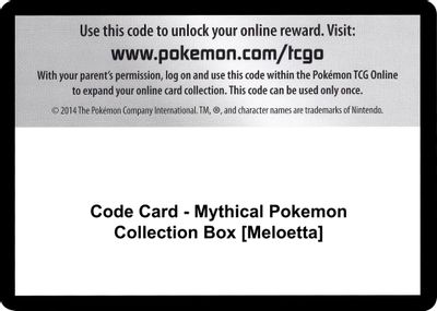 Code Card - Mythical Pokemon Collection Box [Meloetta]