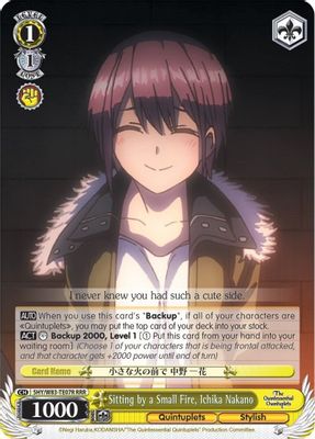 Sitting by a Small Fire, Ichika Nakano (RRR)