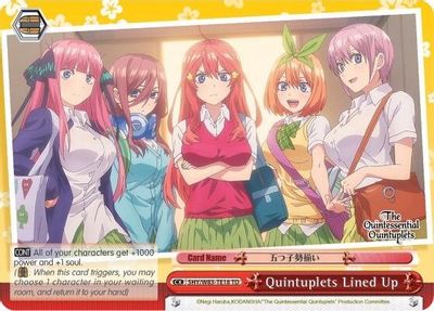 Quintuplets Lined Up (Red)