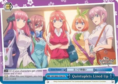 Quintuplets Lined Up (Blue)