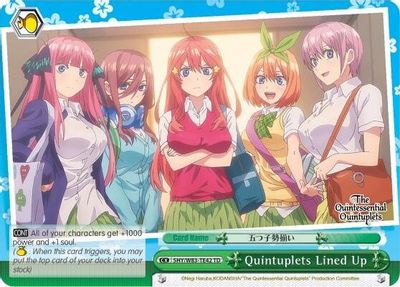 Quintuplets Lined Up (Green) - 5HY/W83-TE42