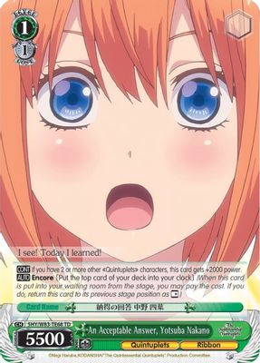 An Acceptable Answer, Yotsuba Nakano