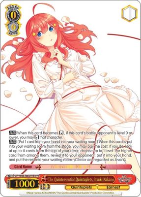 The Quintessential Quintuplets, Itsuki Nakano (HYR)