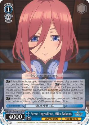 Secret Ingredient, Miku Nakano (SR)