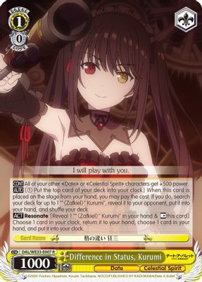 Difference in Status, Kurumi (Parallel Foil)