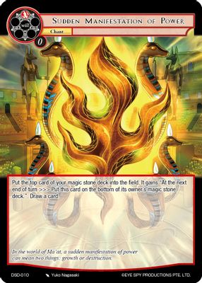 Sudden Manifestation of Power