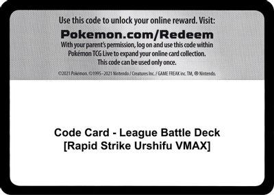 Code Card - League Battle Deck [Rapid Strike Urshifu VMAX]
