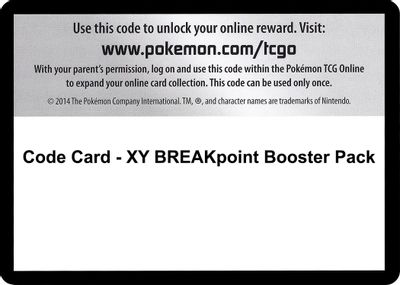 Code Card - XY BREAKpoint Booster Pack