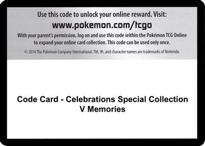 Code Card - Celebrations Special Collection - V Memories