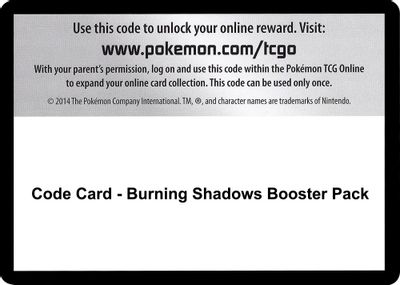Code Card - Burning Shadows Booster Pack