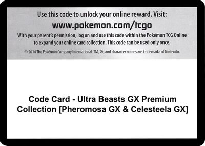 Code Card - Ultra Beasts GX Premium Collection [Pheromosa GX & Celesteela GX]