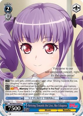Striving Towards the Live, Ako Udagawa (Parallel Foil)