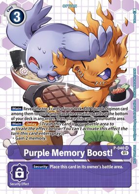 Purple Memory Boost! - P-040 (Next Adventure Box Promotion Pack)
