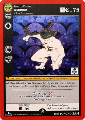 Wendigo - 3A (Pin Club Nightfall Mystery Collection 1st Edition)