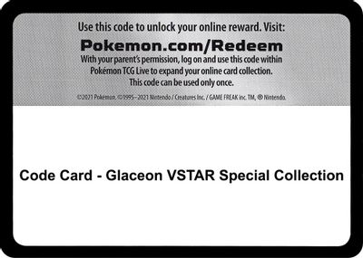 Code Card - Glaceon VSTAR Special Collection