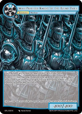 Mass-Produced Knight of the Round Table