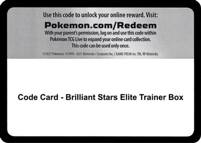 Code Card - Brilliant Stars Elite Trainer Box