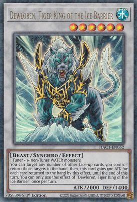 Dewloren, Tiger King of the Ice Barrier (Duel Terminal)