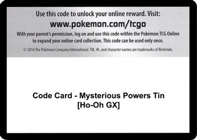 Code Card - Mysterious Powers Tin [Ho-Oh GX]
