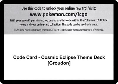 Code Card - Cosmic Eclipse Theme Deck [Groudon]