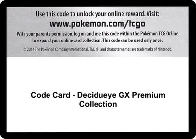 Code Card - Decidueye GX Premium Collection