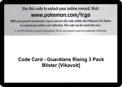 Code Card - Guardians Rising 3 Pack Blister [Vikavolt]
