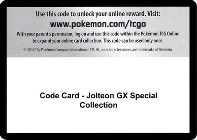 Code Card - Jolteon GX Special Collection