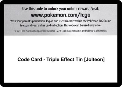 Code Card - Triple Effect Tin [Jolteon]