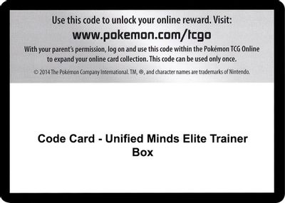 Code Card - Unified Minds Elite Trainer Box