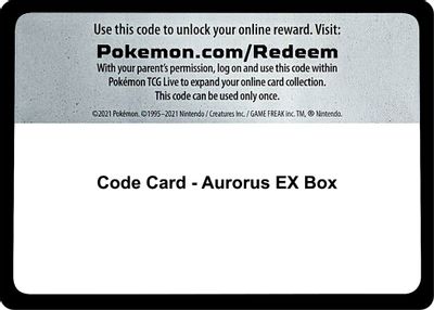 Code Card - Aurorus EX Box