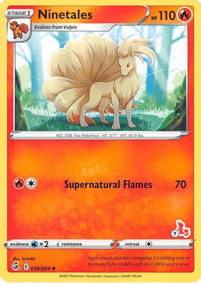 Ninetales - 030/264 (#7 Cinderace Stamped)