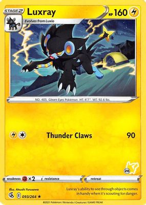 Luxray - 093/264 (#28 Pikachu Stamped)