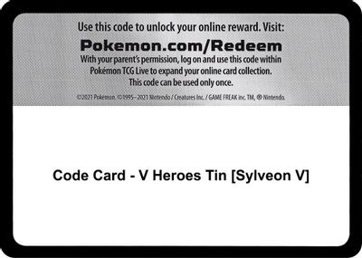 Code Card - V Heroes Tin [Sylveon V]