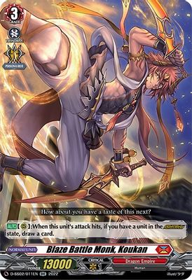 Blaze Battle Monk, Koukan