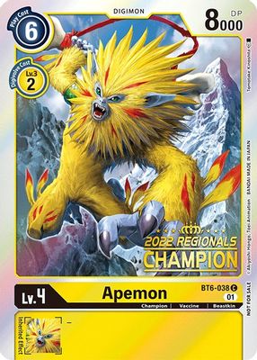 Apemon (2022 Championship Online Regional) [Online Champion]