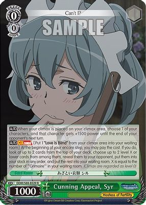 Cunning Appeal, Syr