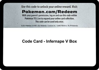 Code Card - Infernape V Box