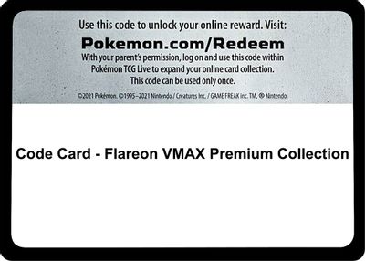 Code Card - Flareon VMAX Premium Collection