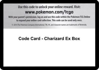 Code Card - Charizard EX Box