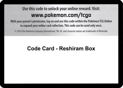 Code Card - Reshiram Box